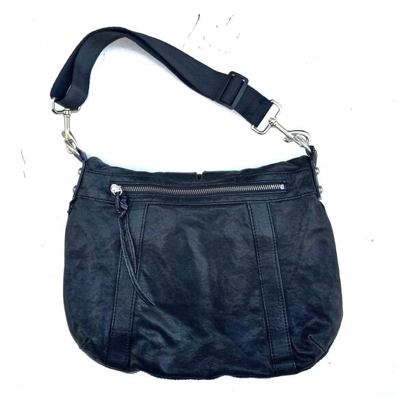 SOLD Reworked Marc New York Moto Leather Shoulder Bag w/ Silver Chain - Picture 6 of 16